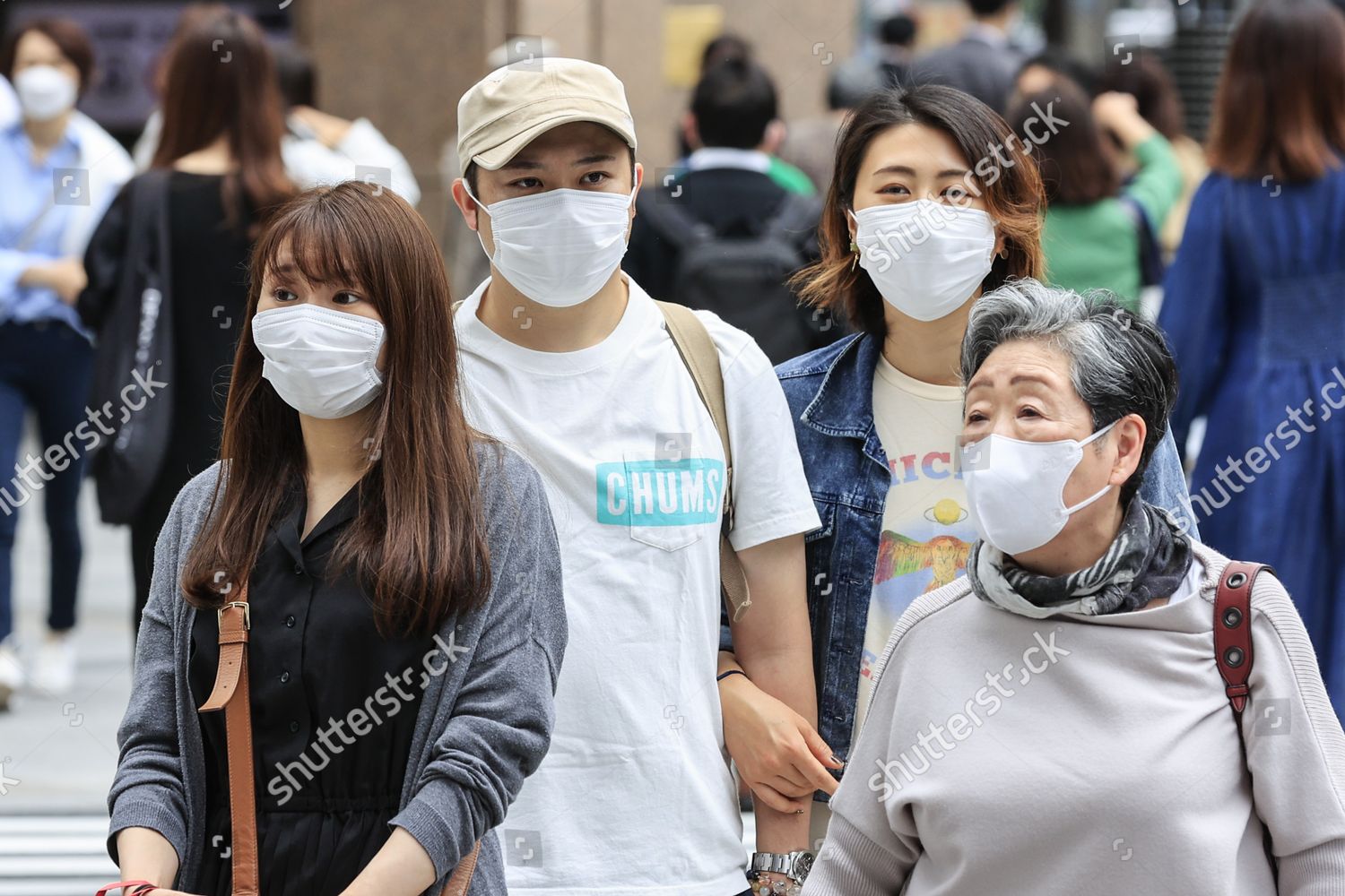 Pedestrians Wearing Face Masks Seen Downtown Editorial Stock Photo ...