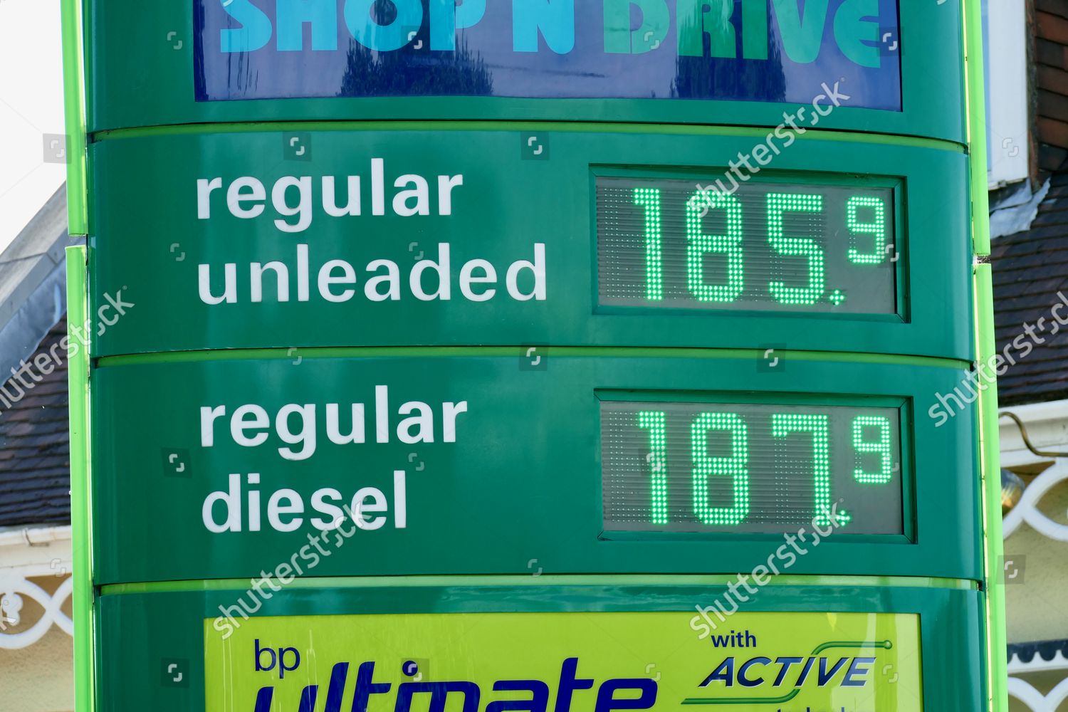 various-petrol-stations-reading-town-centre-editorial-stock-photo