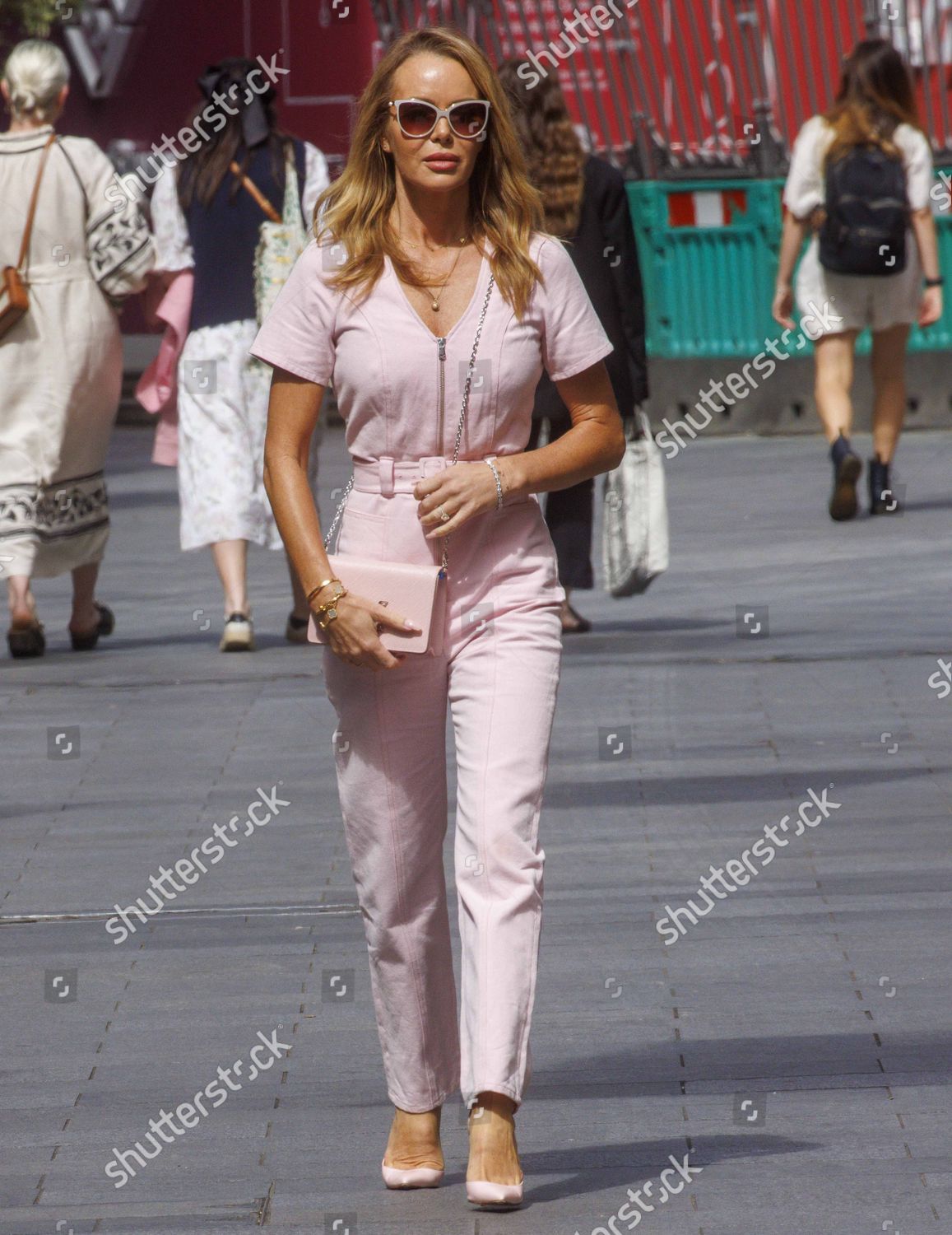 Amanda Holden Leaves Offices Global Radio Editorial Stock Photo - Stock