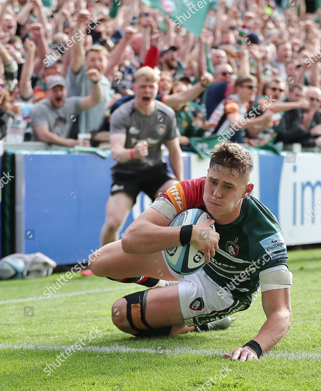 Freddie Steward Leicester Tigers Scores Try Editorial Stock Photo