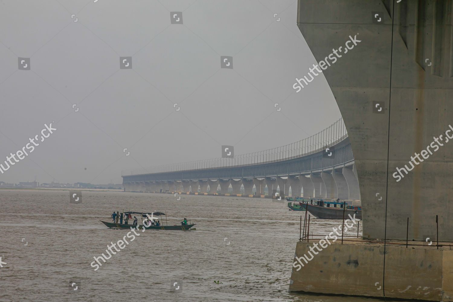 Structure Padma Bridge Fully Visible Across Editorial Stock Photo ...