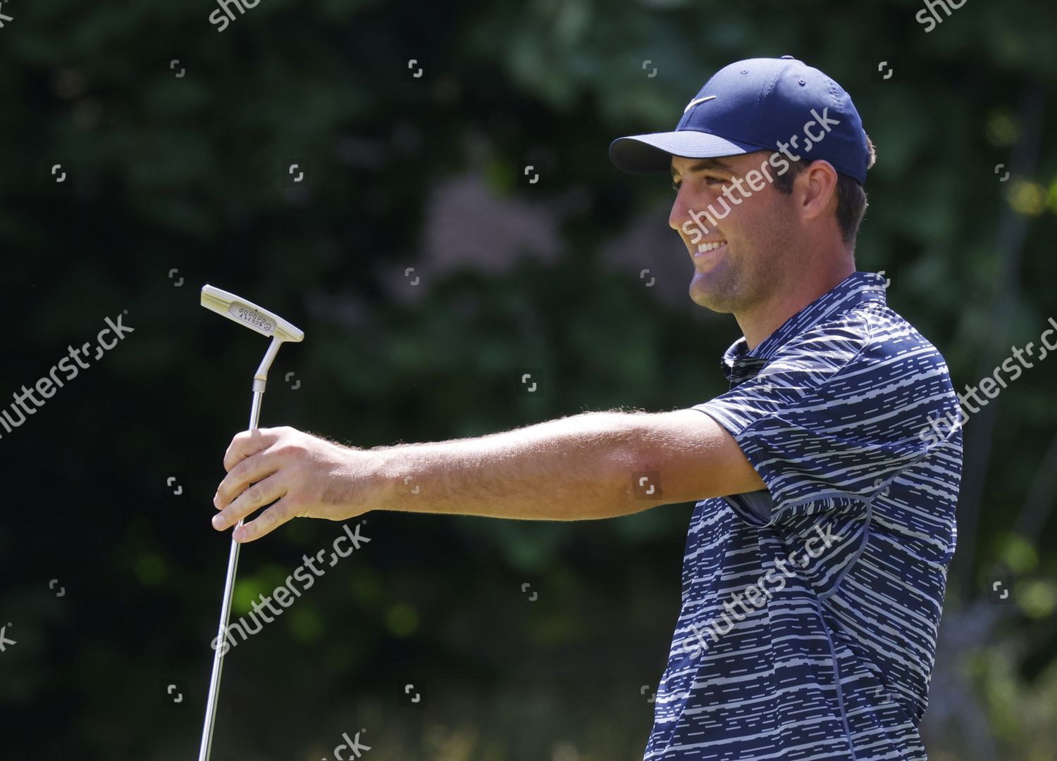 Scottie Scheffler Holds His Putter While Editorial Stock Photo Stock