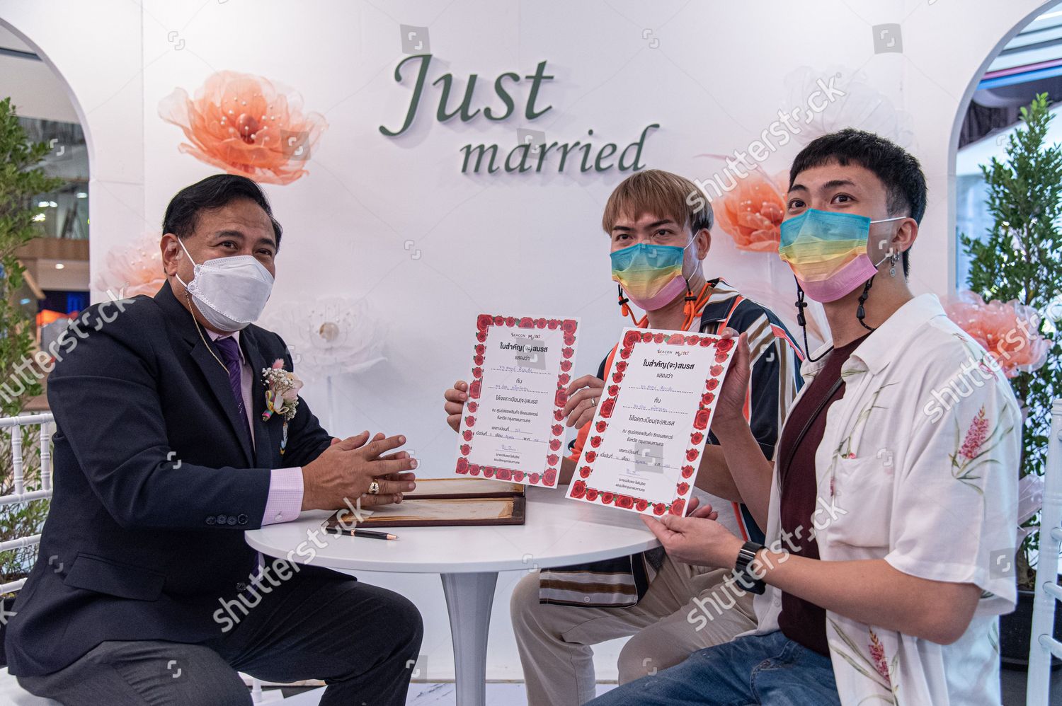 Thai Lgbtq Couple Hold Their Marriage Editorial Stock Photo Stock   Shutterstock 12988830i 