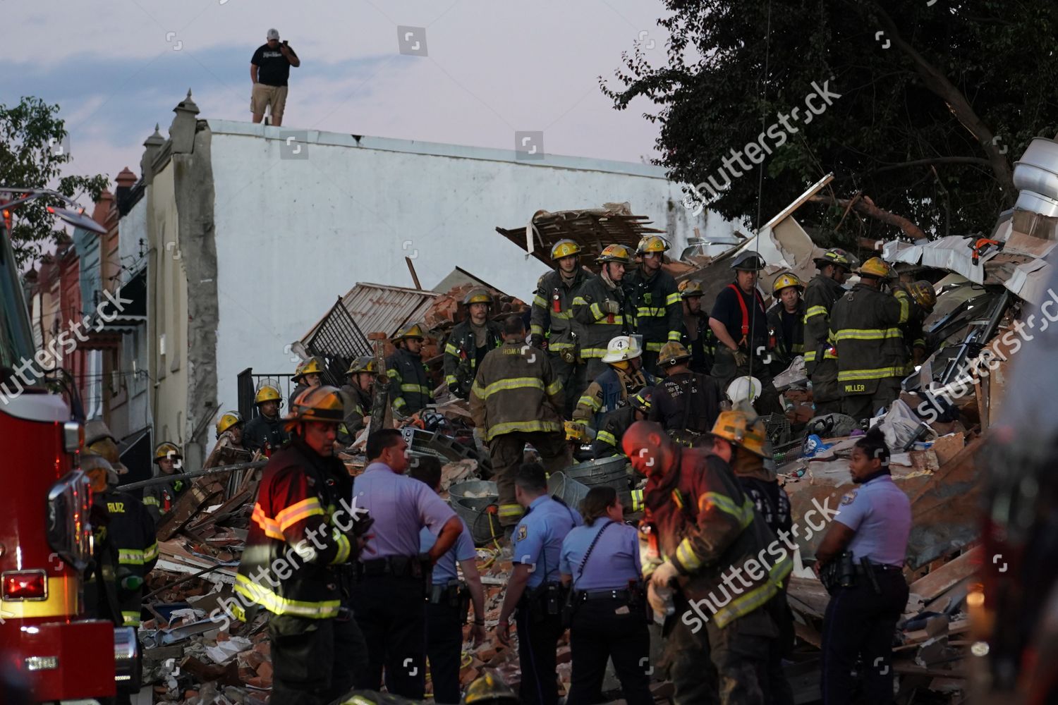 First Responders Work Reach Firefighters Trapped Editorial Stock Photo ...