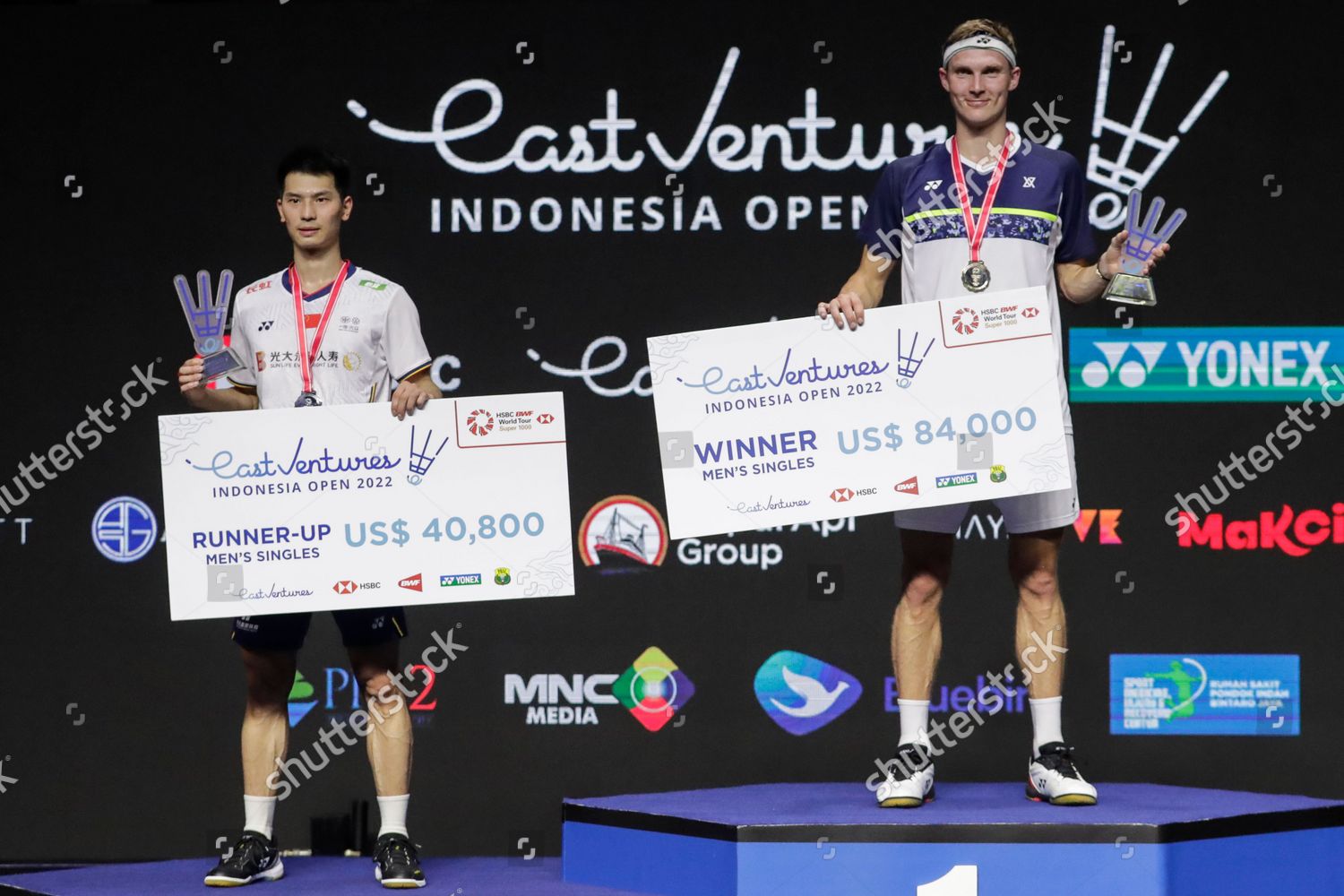 Indonesia Open Mens Singles First Place Editorial Stock Photo