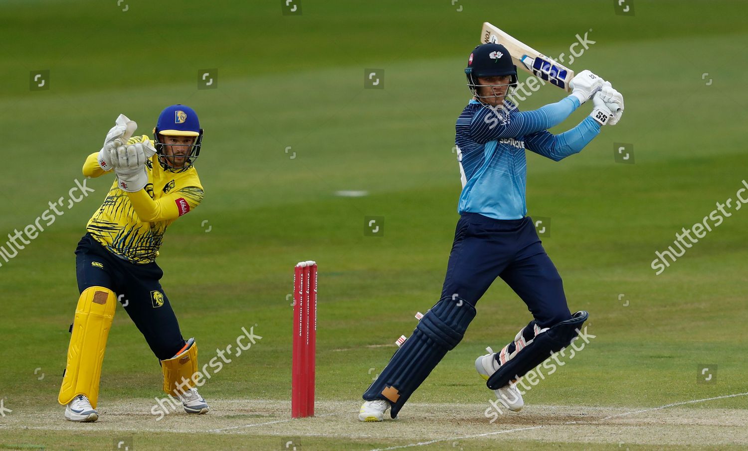 Finn Allen Yorkshire Vikings Bats During Editorial Stock Photo - Stock ...