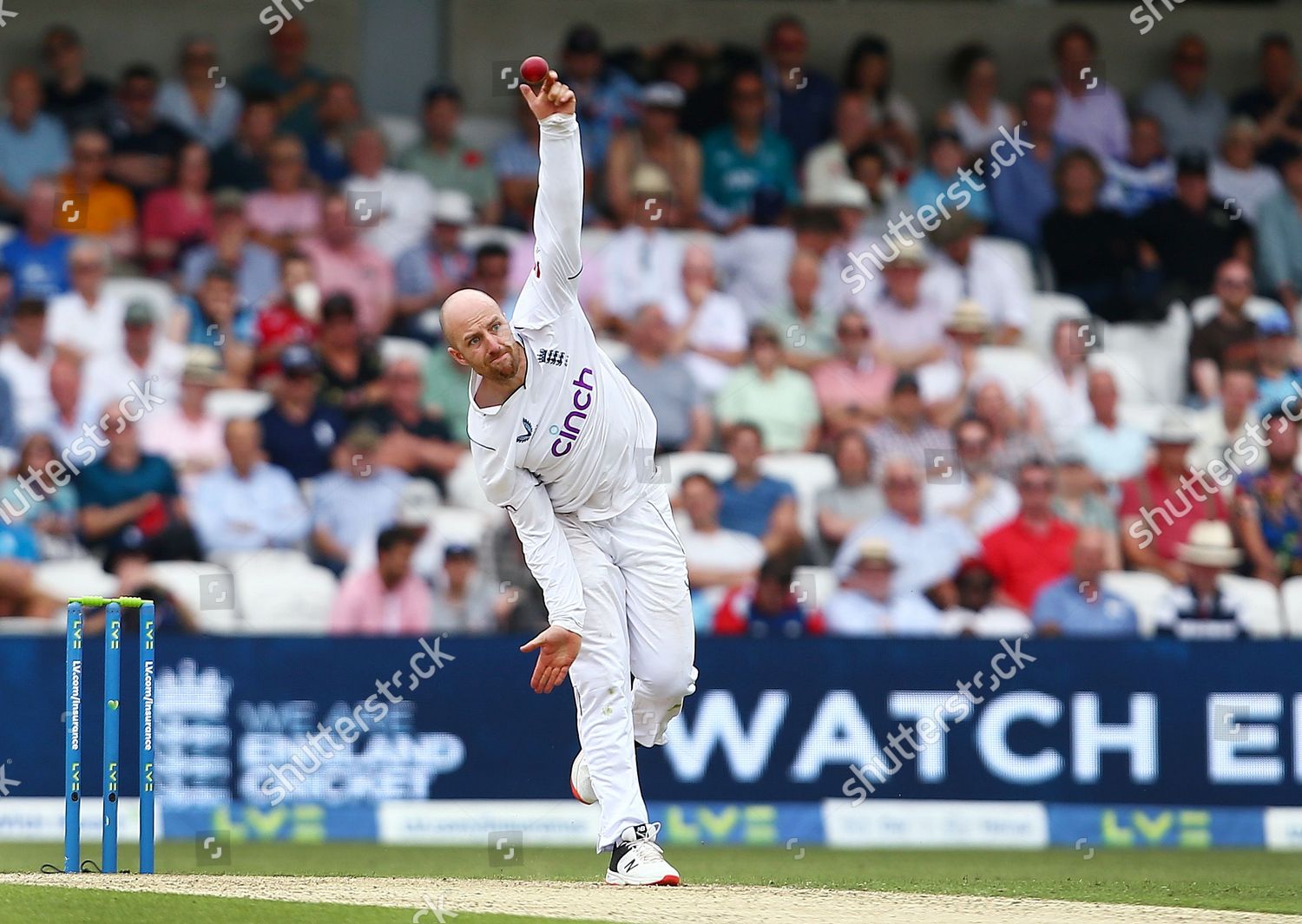 Jack Leach England Bowling Editorial Stock Photo Stock Image