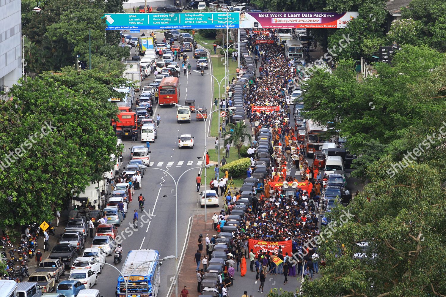 Sri Lankan Antigovernment University Students March Editorial Stock ...