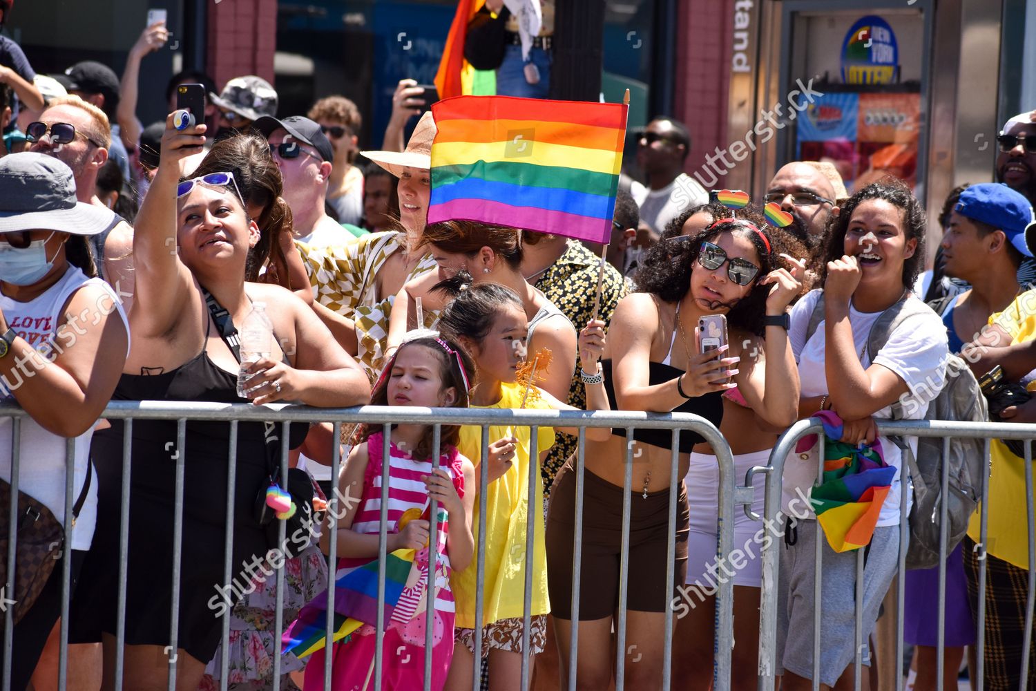 Young Girl Wave Pride Flag Cheer Editorial Stock Photo - Stock Image ...