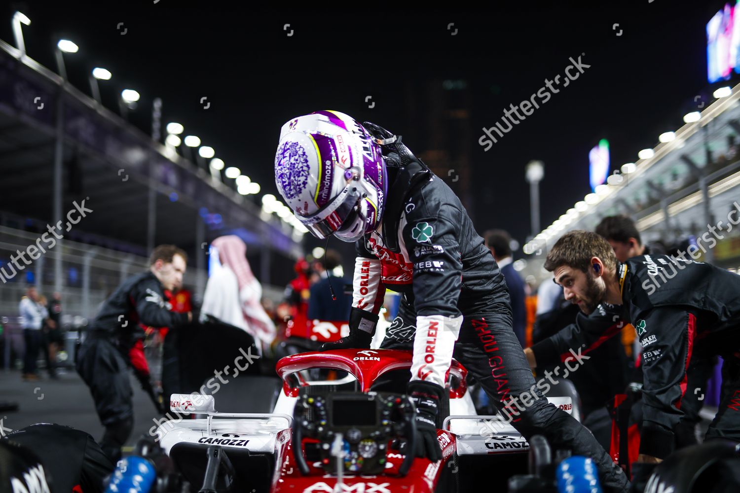 Starting Grid Zhou Guanyu Chi Alfa Editorial Stock Photo Stock Image