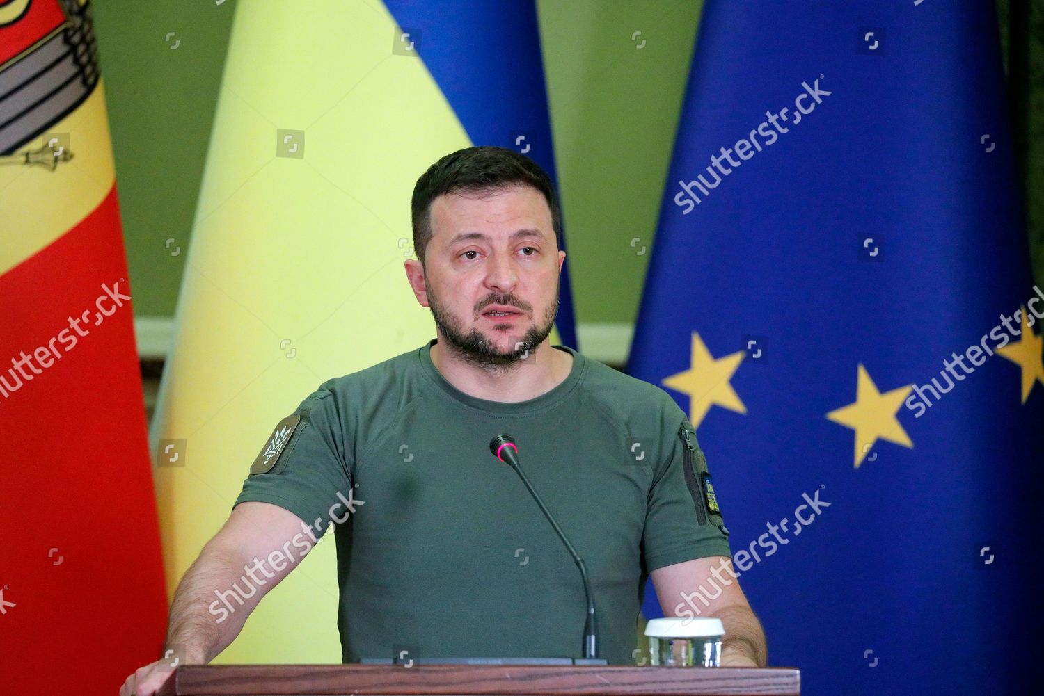 ukrainian-president-volodymyr-zelensky-attends-joint-editorial-stock