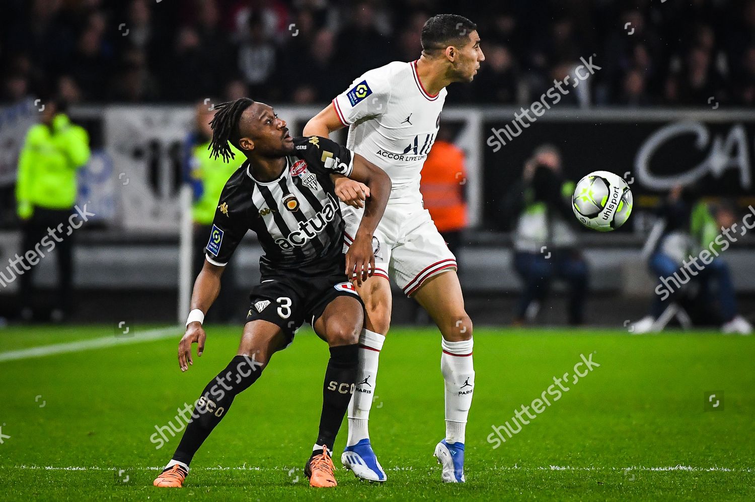 Souleyman Doumbia Angers Achraf Hakimi Psg Editorial Stock Photo ...