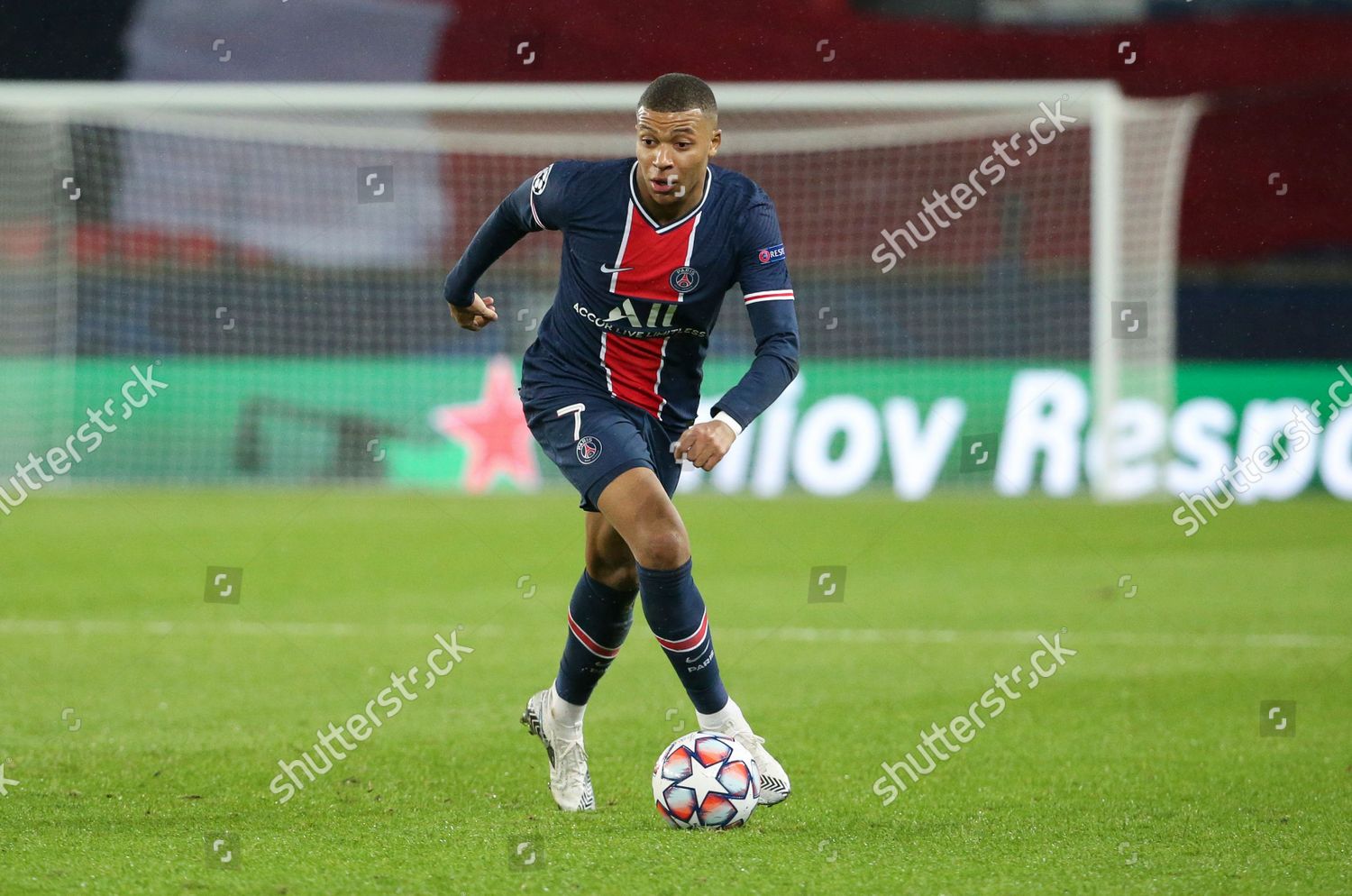 Kylian Mbappe Psg During Uefa Champions Editorial Stock Photo - Stock ...