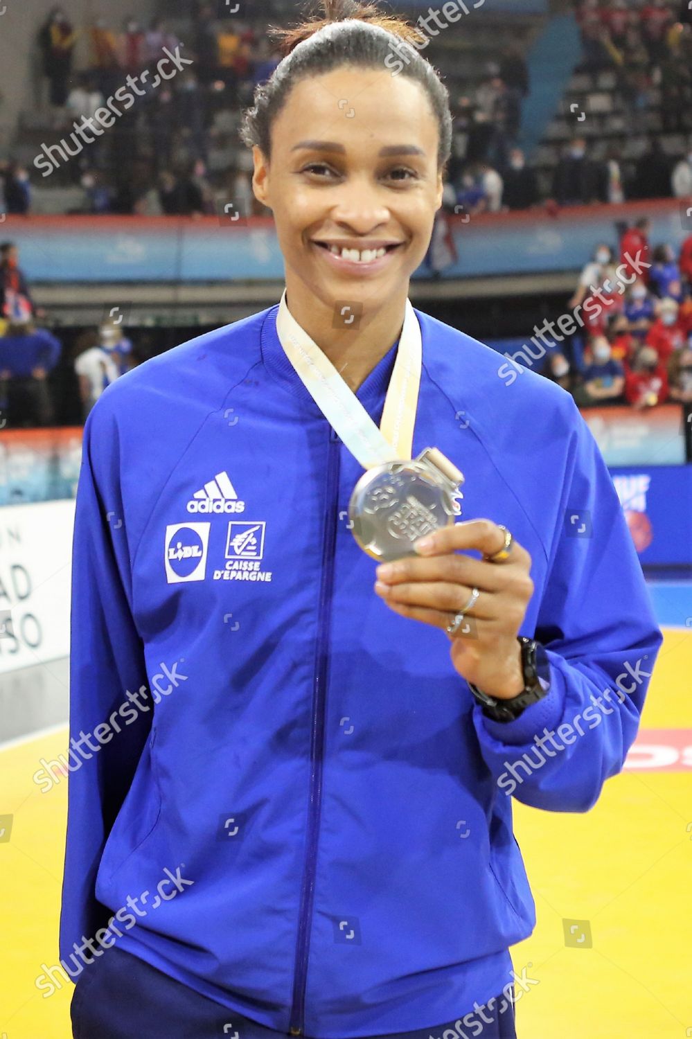 Allison Pineau France Celebrates 2nd Place Editorial Stock Photo