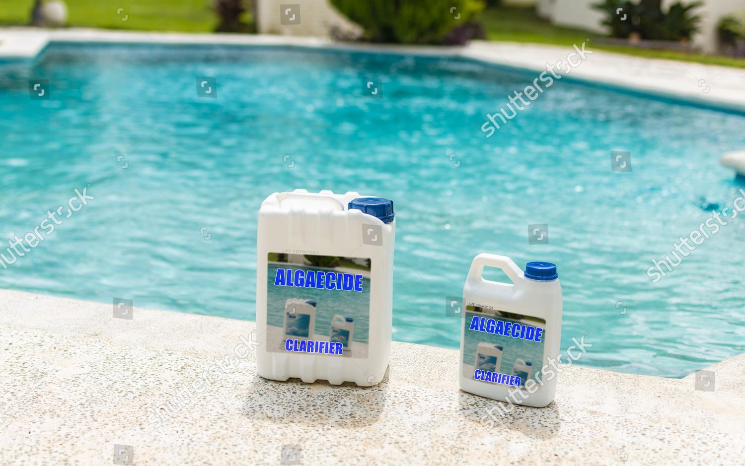 Homemade Pool Clarifier Pool Cleaning Purification Editorial Stock