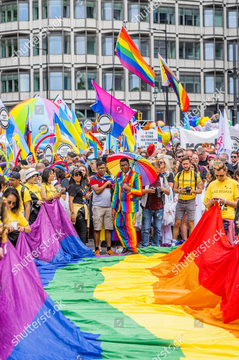 Huge Pride Flag Laid Out Ready Editorial Stock Photo - Stock Image ...