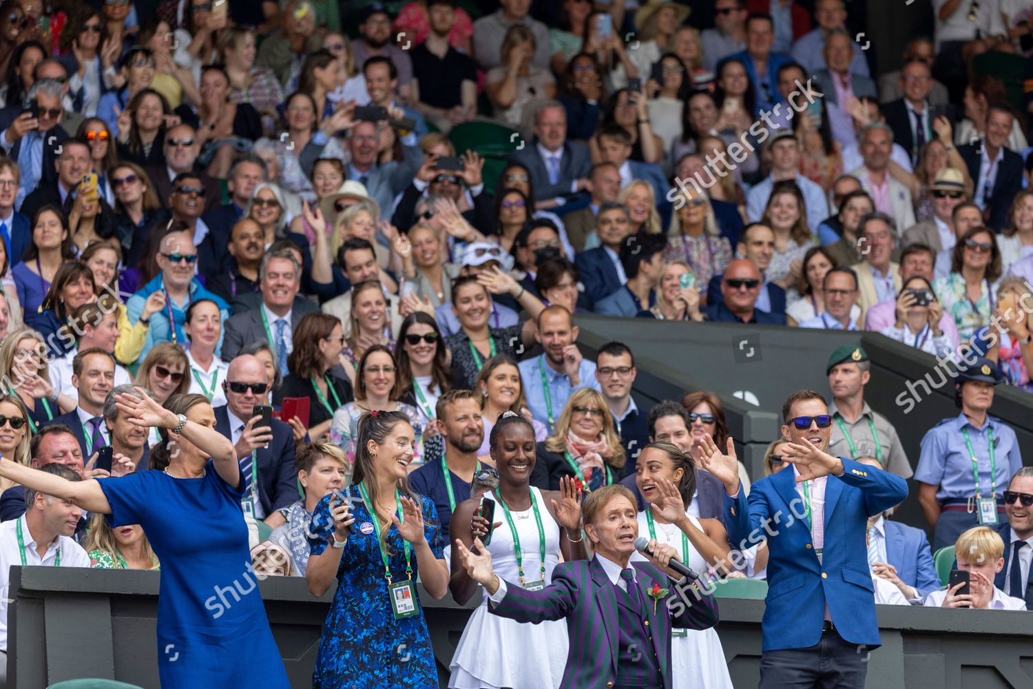 Sir Cliff Richard Singing Wimbledon Centenary Editorial Stock Photo