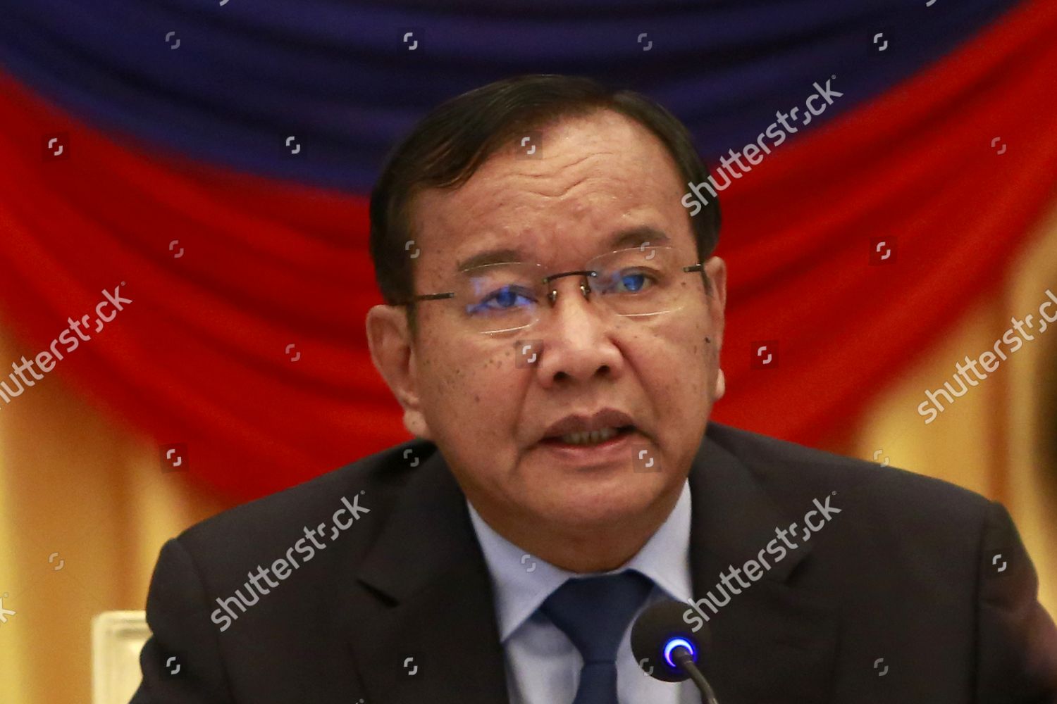 Cambodian Foreign Minister Prak Sokhonn Gives Editorial Stock Photo ...