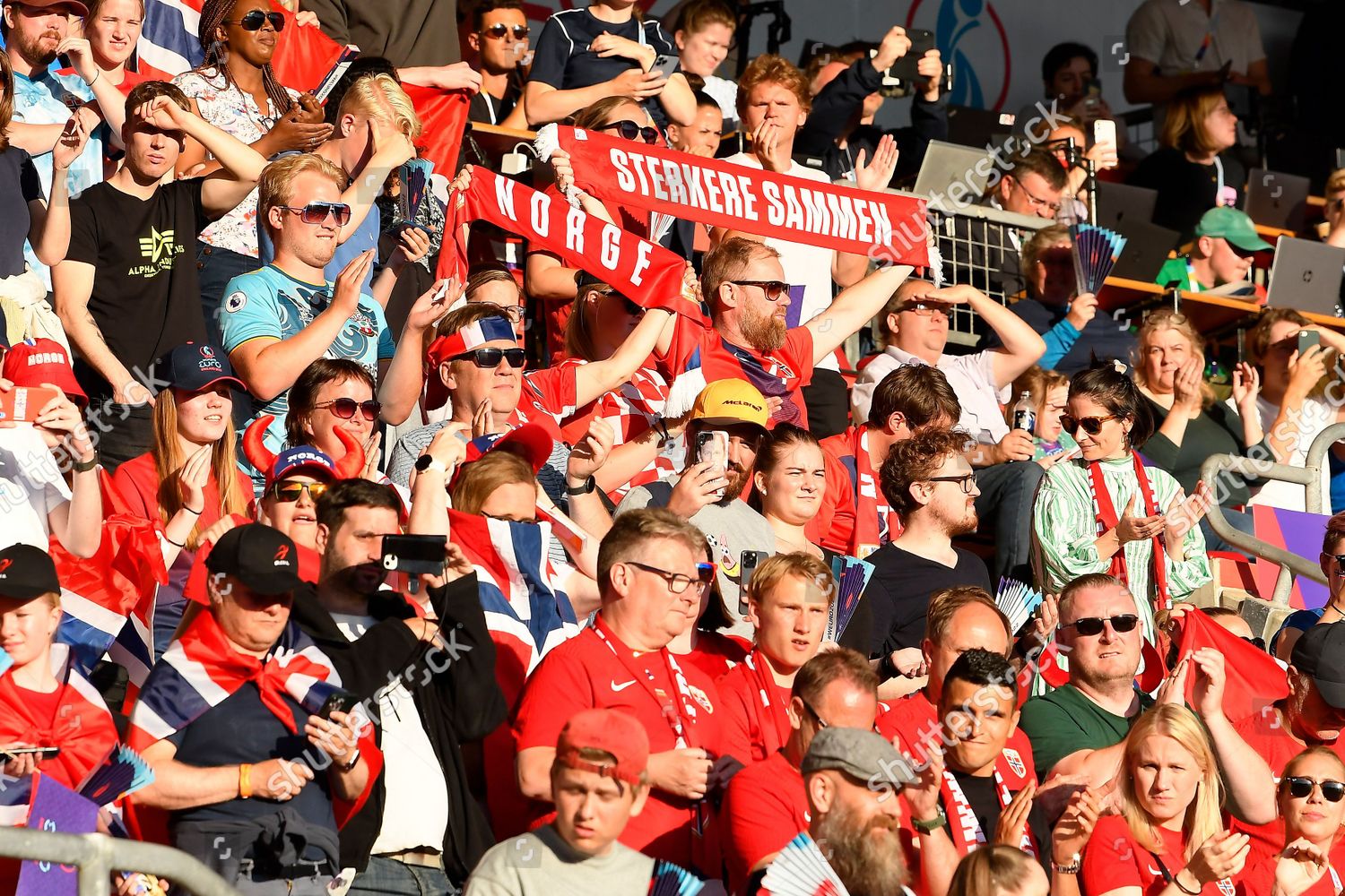 Norway Fans During Uefa Womens Euro Editorial Stock Photo - Stock Image ...