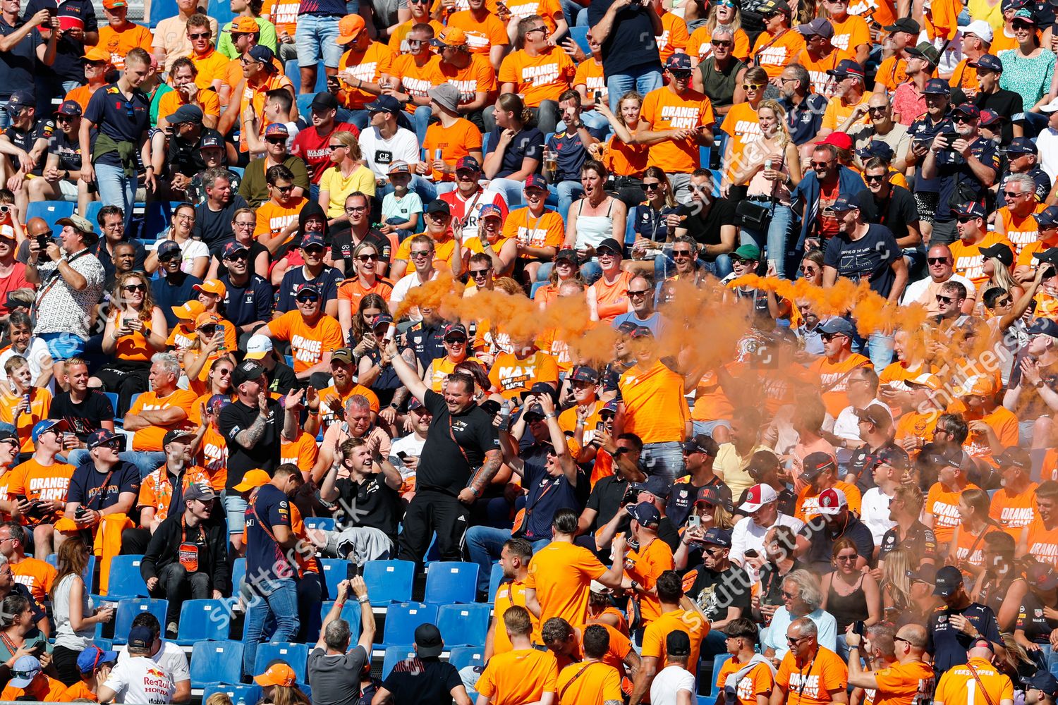 Spectators Fans Grandstands Gradins Orange Army Editorial Stock Photo ...