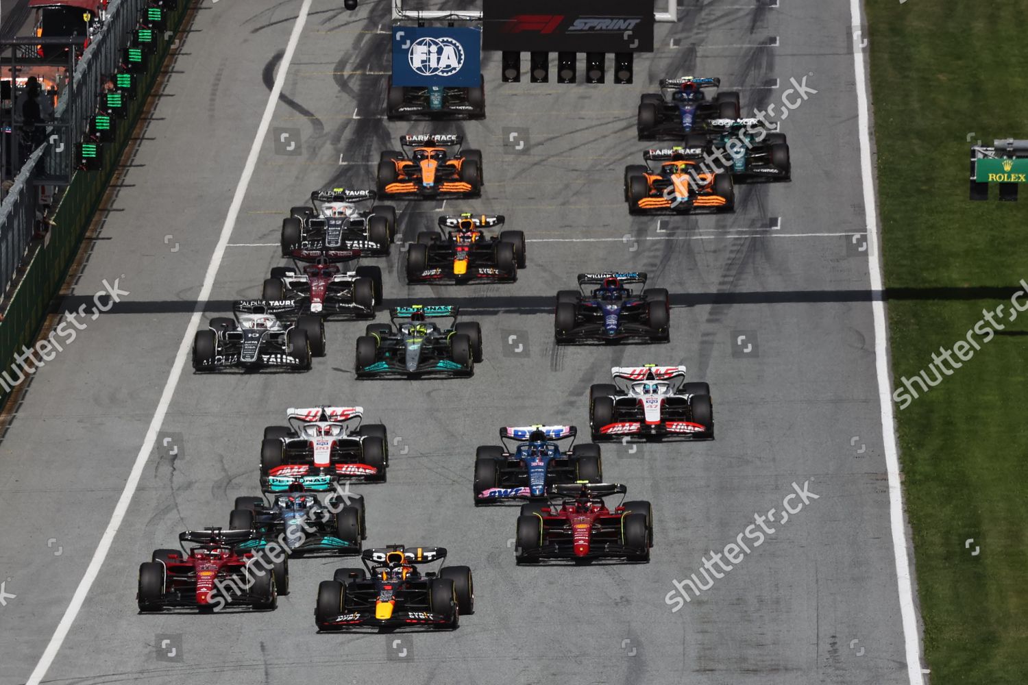 Start Sprint Formula 1 Austrian Grand Editorial Stock Photo - Stock ...