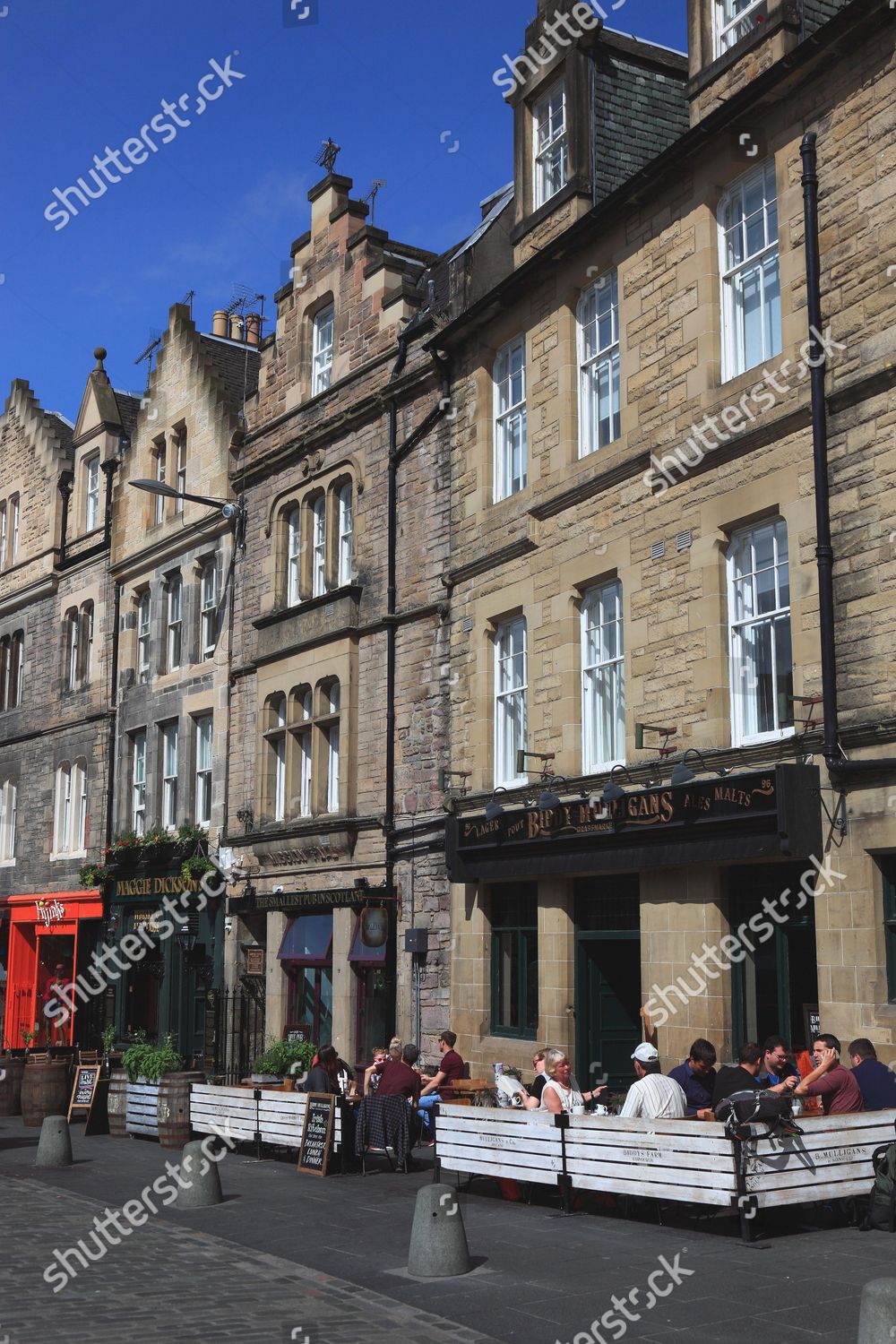 Edinburgh Old Town Victoria Street Houses Editorial Stock Photo - Stock ...