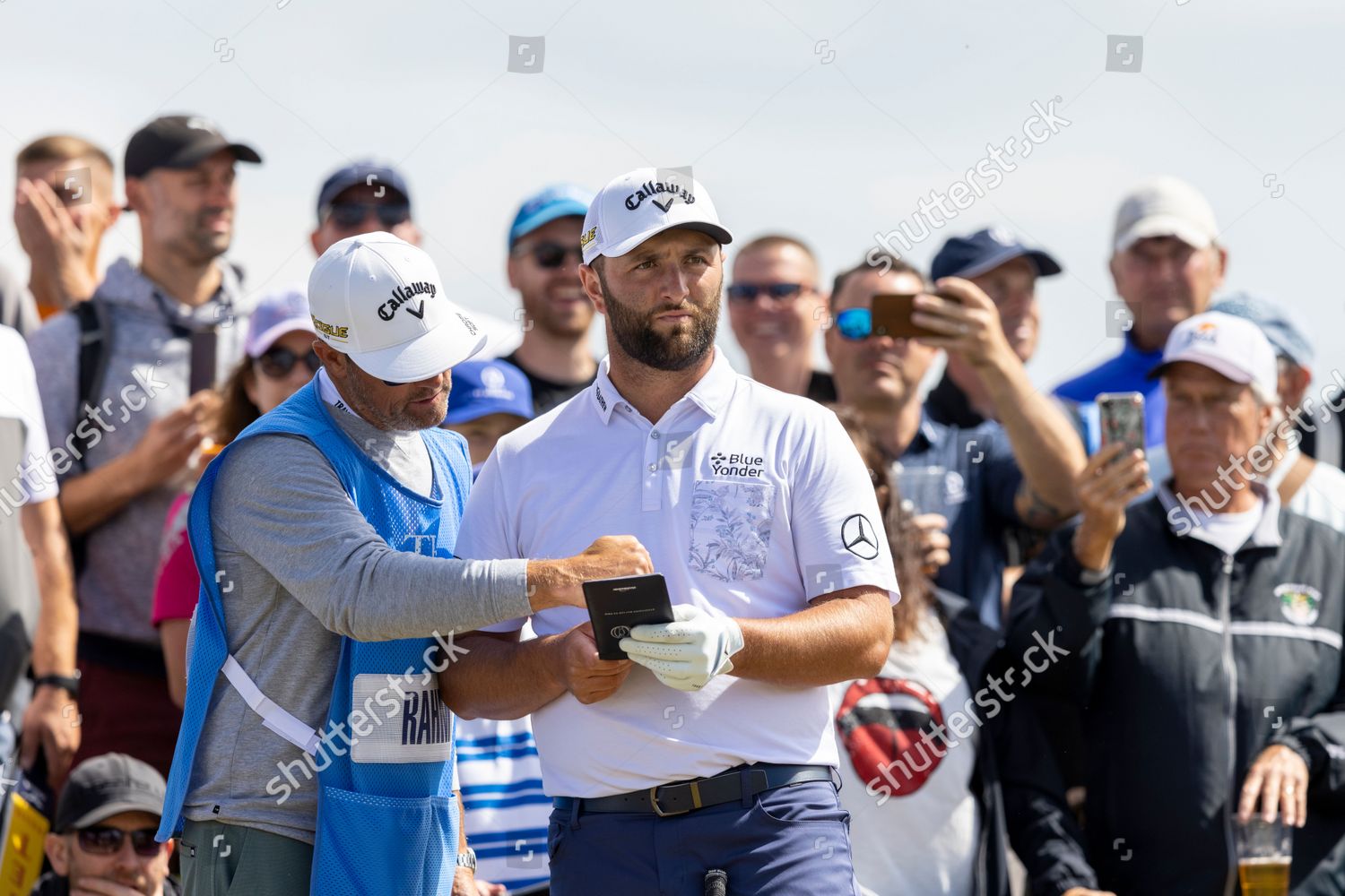 Jon Rahm Spain R His Caddy Editorial Stock Photo - Stock Image ...