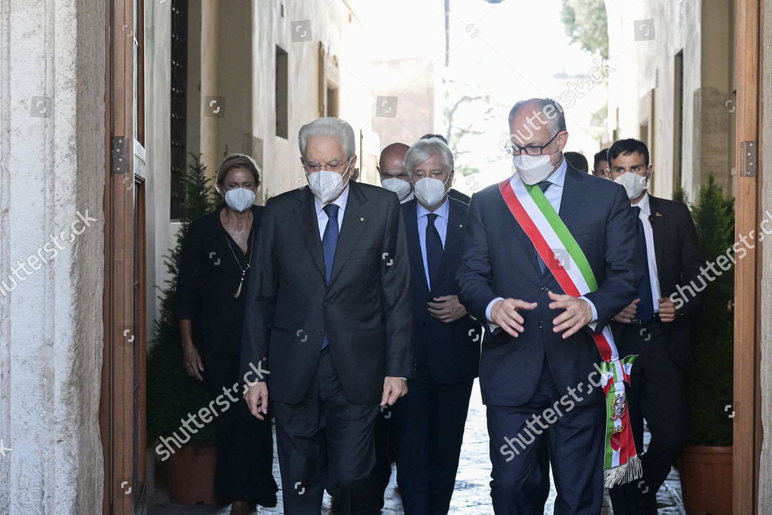 Sergio Mattarella Roberto Gualteri During Funeral Editorial Stock Photo ...