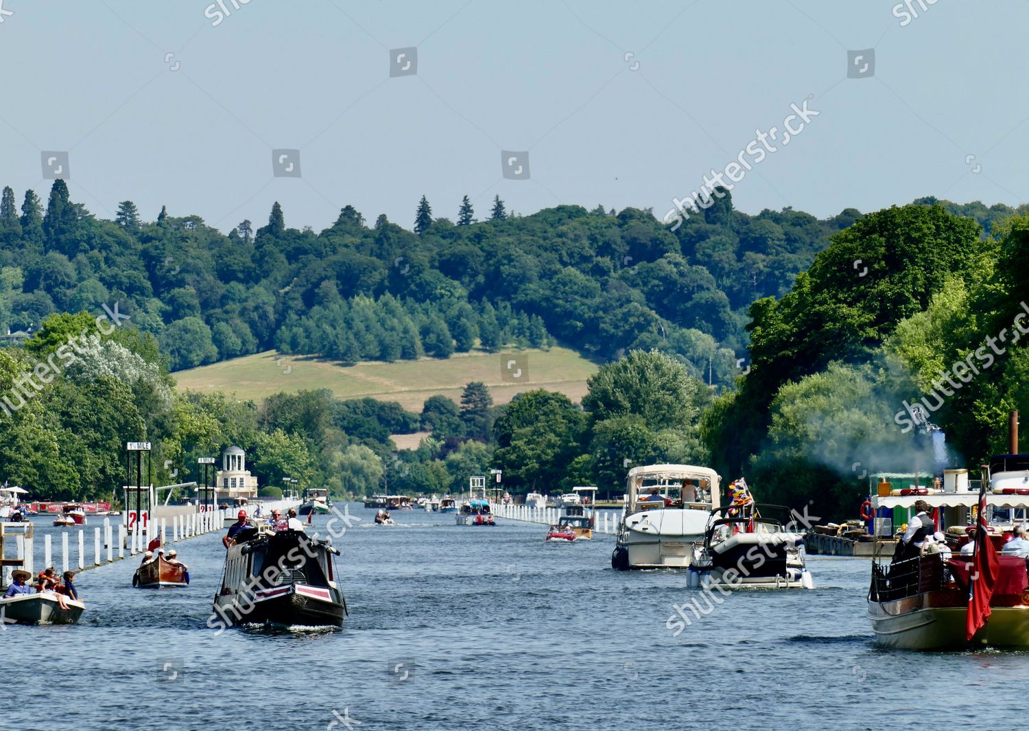 River Thames Busy Boats Traditional Boat Editorial Stock Photo - Stock ...