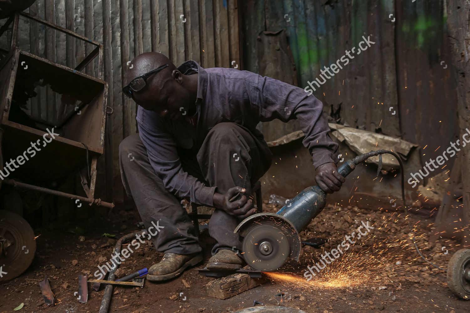Kenyan Welding Artisan Man Commonly Known Editorial Stock Photo Stock