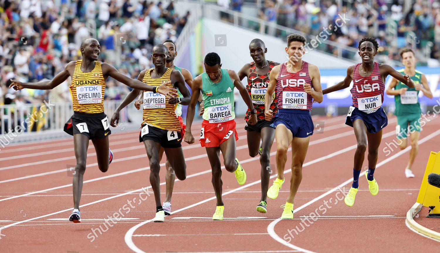 Oscar Chelimo L Uganda Wins Heat Editorial Stock Photo Stock Image