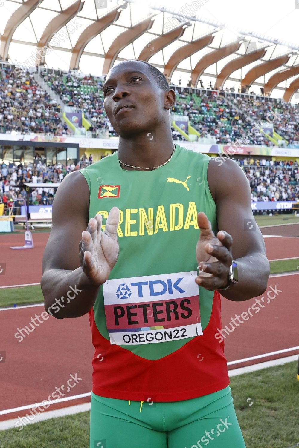 Gold Medalist Anderson Peters Grenada Celebrates Editorial Stock Photo