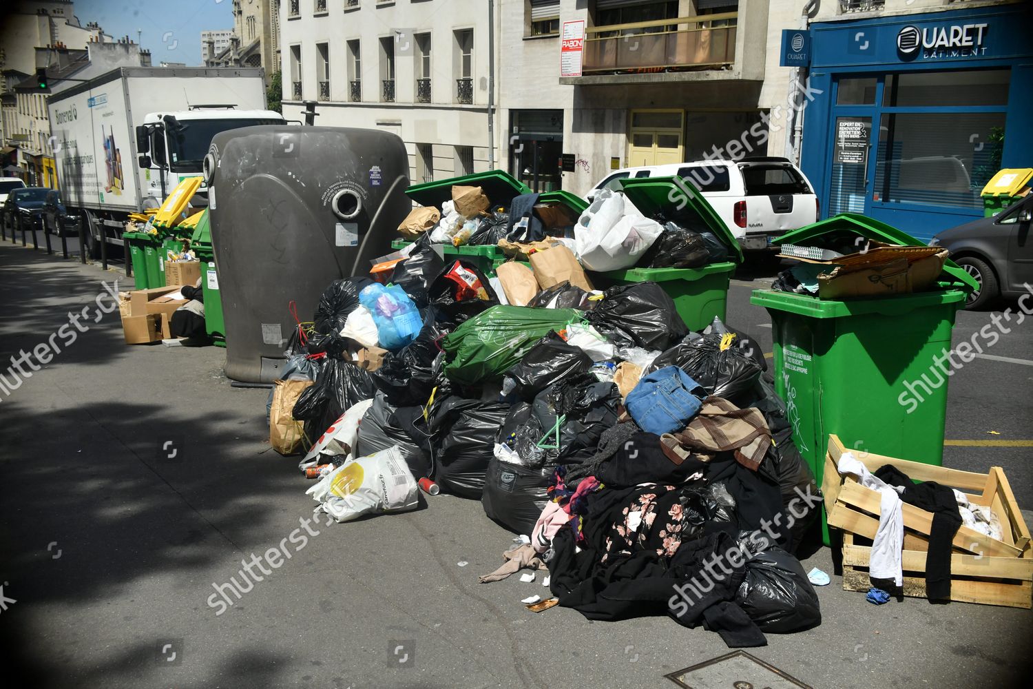 Streets Paris Have Been Littered Rubbish Editorial Stock Photo - Stock ...