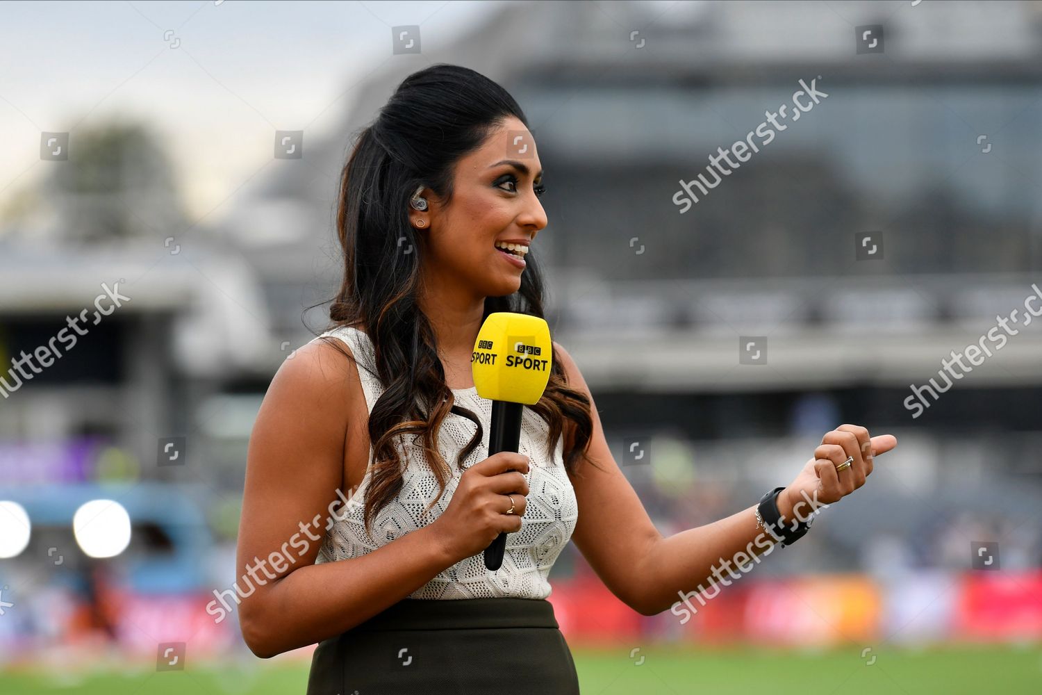 Bbc Tv Presenter Isa Guha Reporting Editorial Stock Photo - Stock Image ...