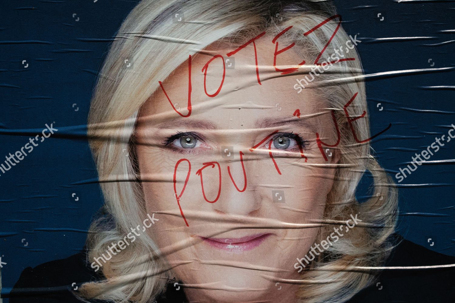 Poster Marine Le Pen Farright Party Editorial Stock Photo - Stock Image ...