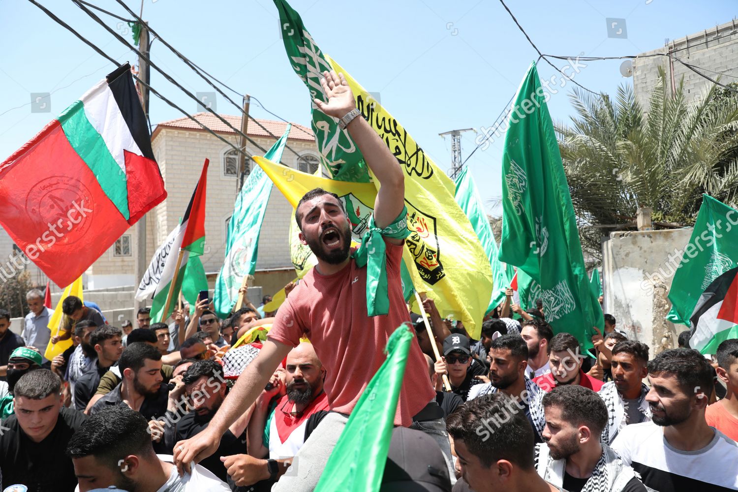 Palestinain Mourners Carry Body Palestinian Amjad Editorial Stock Photo ...