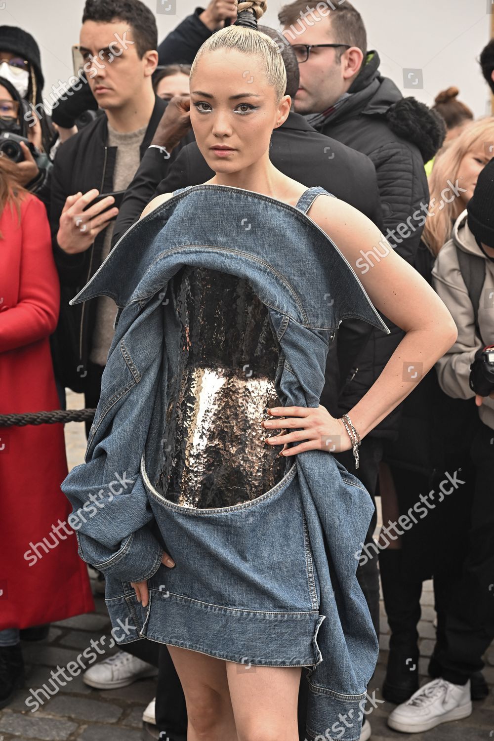 Pom Klementieff Attending Loewe Show During Editorial Stock Photo