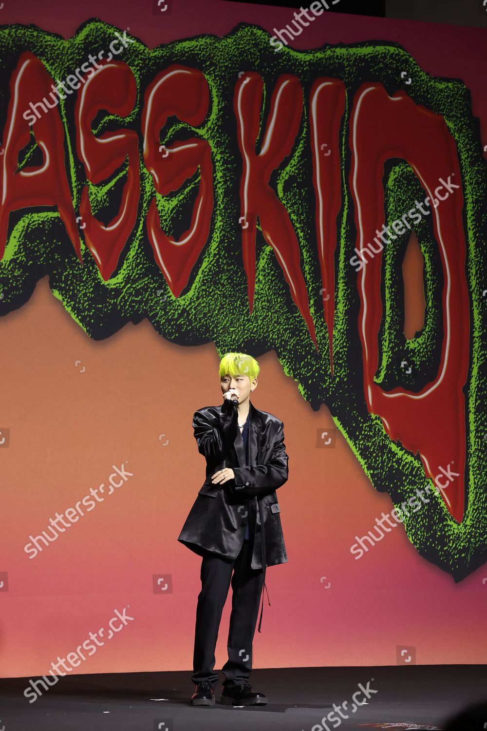 South Korean Rapper Zico Introduces His Editorial Stock Photo - Stock