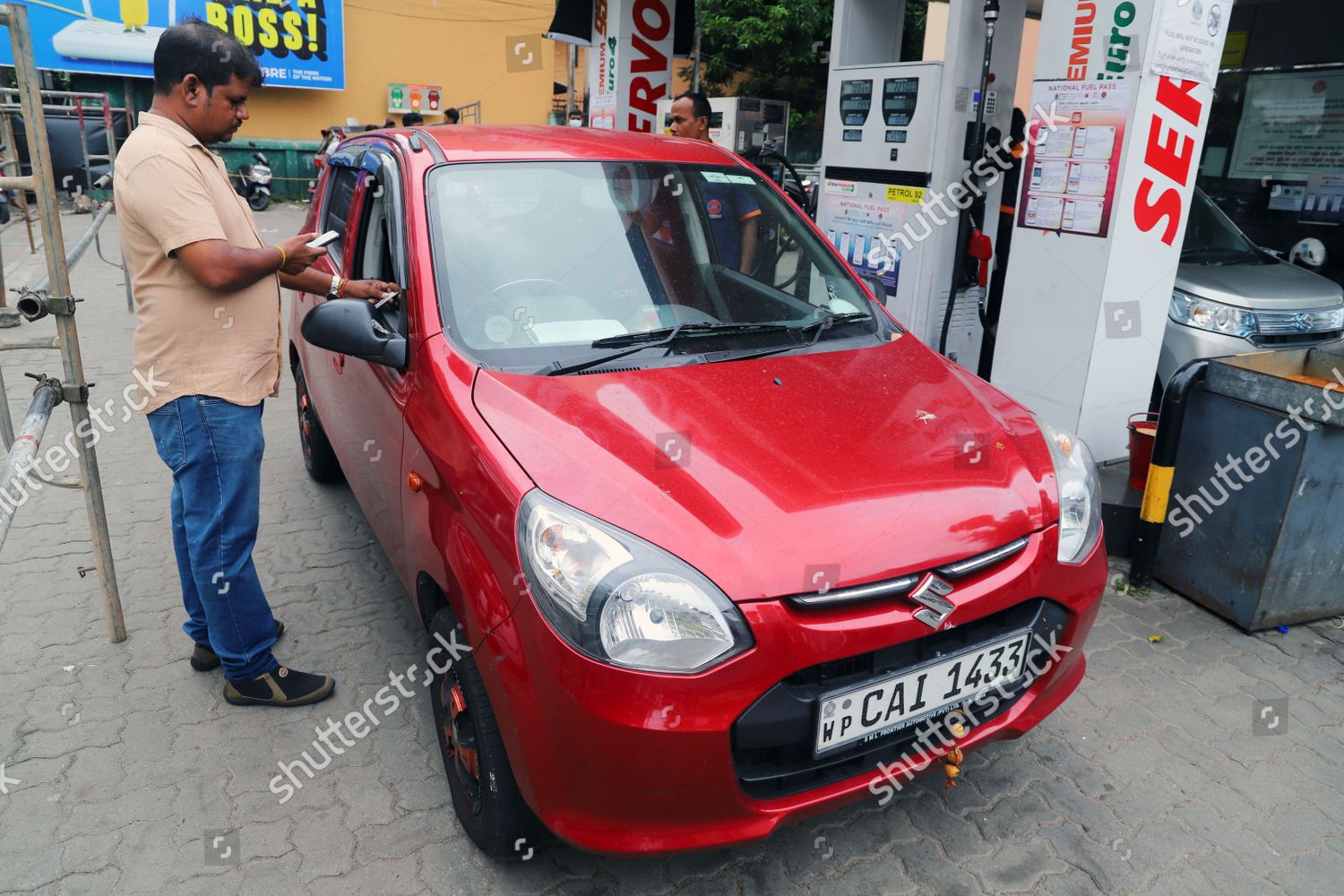 man-checks-national-fuel-pass-gas-editorial-stock-photo-stock-image