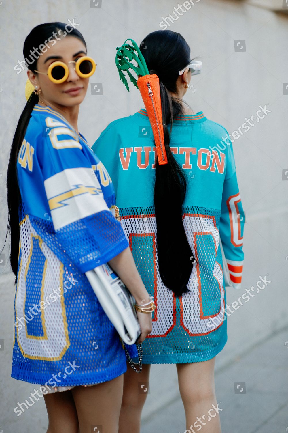 Street style, Snehal and Jyoti Babani arriving at Louis Vuitton