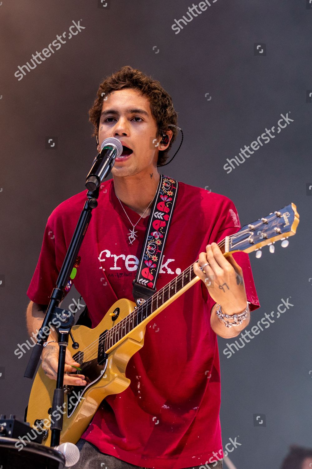 Dominic Fike During Lollapalooza Music Festival Editorial Stock Photo