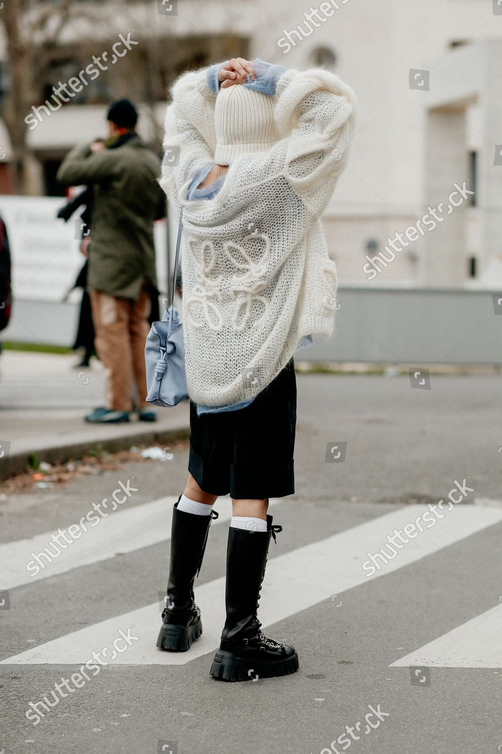Street Style Alex Goya Arriving Loewe Editorial Stock Photo - Stock Image