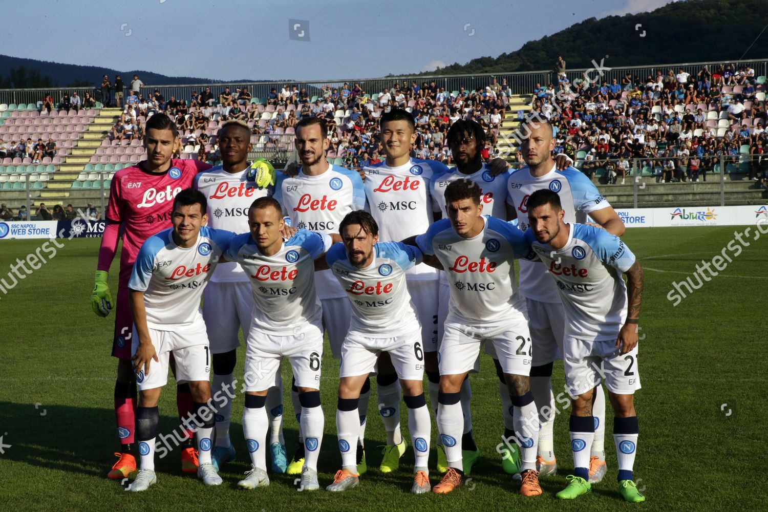 Friendly Football Ssc Napoli Versus Girona Editorial Stock Photo