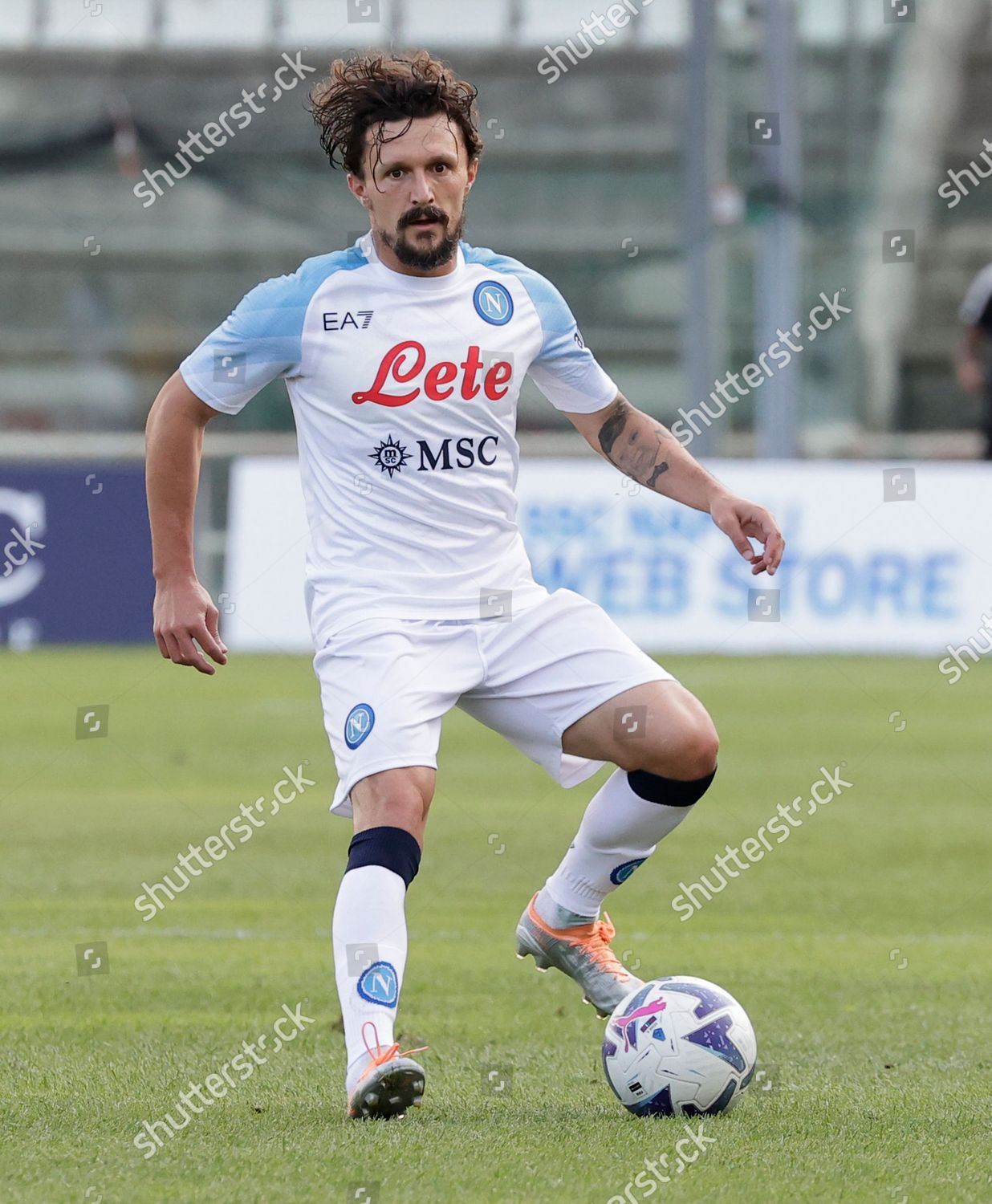 Friendly Football Ssc Napoli Versus Girona Editorial Stock Photo