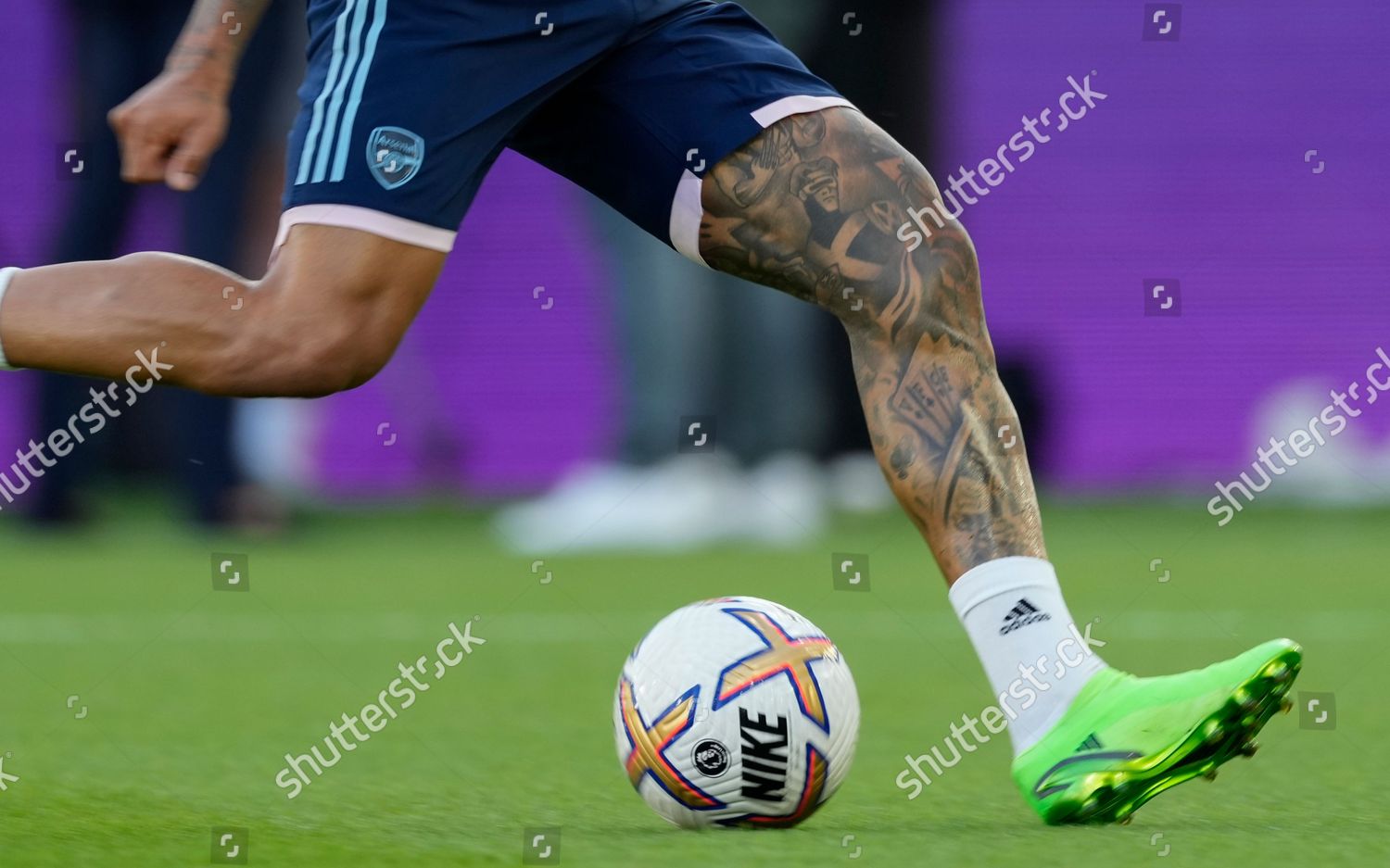soccer player leg tattoos
