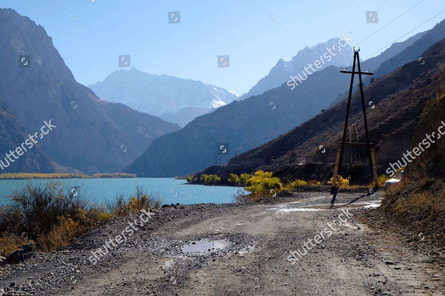 Iskanderkul Lake Enclosed By Mountains Hissar Editorial Stock Photo ...