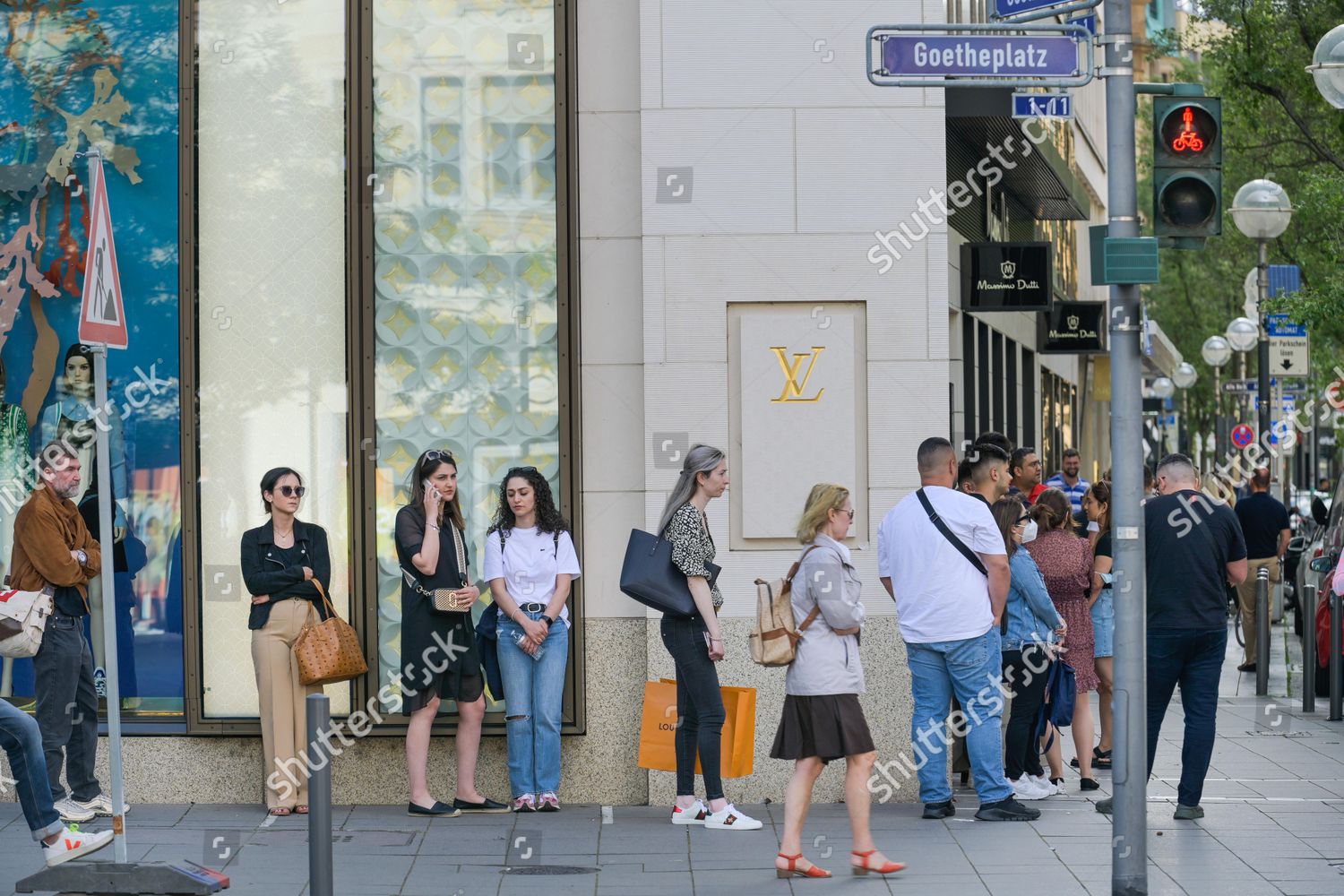 What are people lining up for at Louis Vuitton?