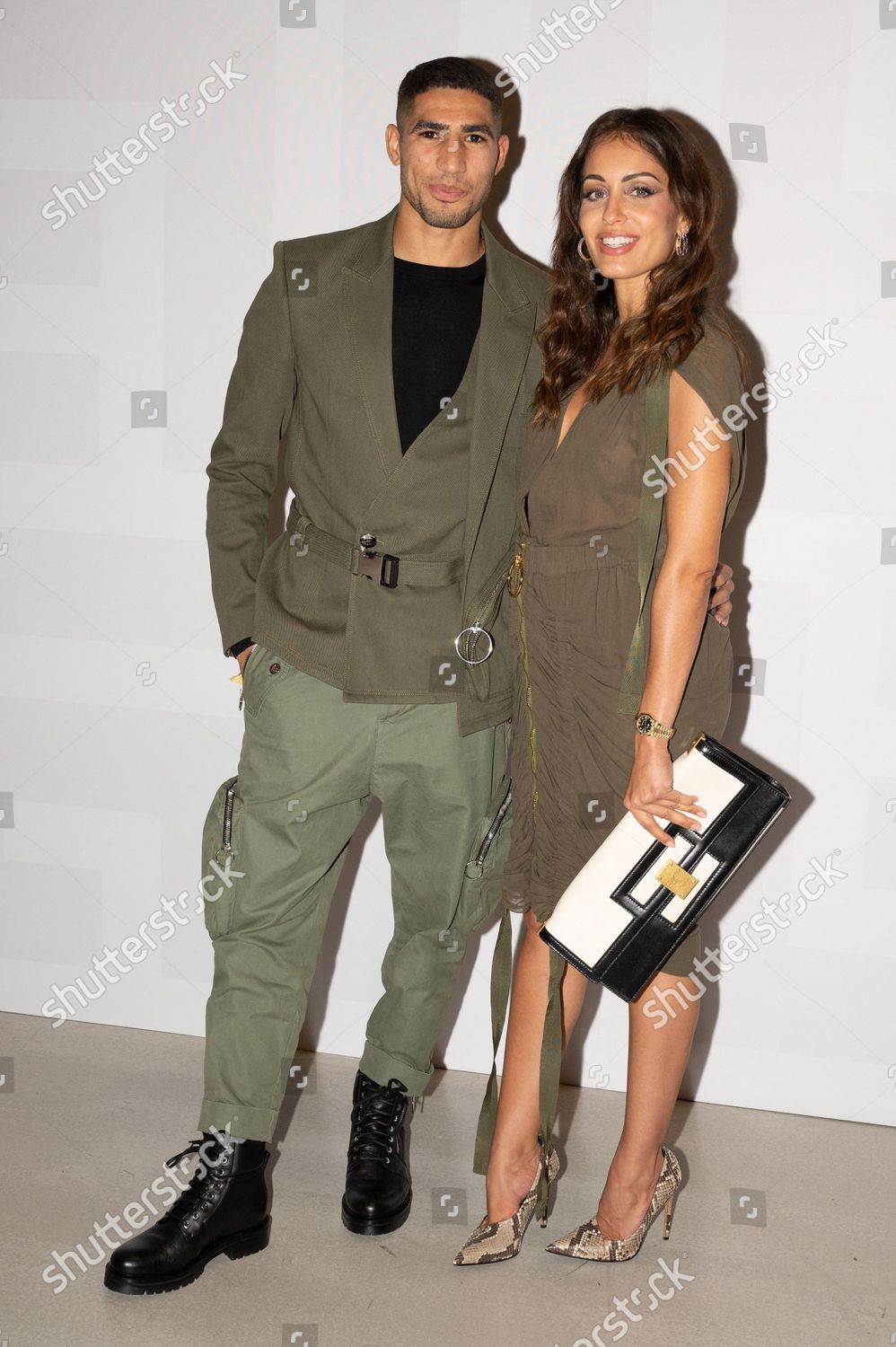 Achraf Hakimi Hiba Abouk Attend Balmain Editorial Stock Photo - Stock ...