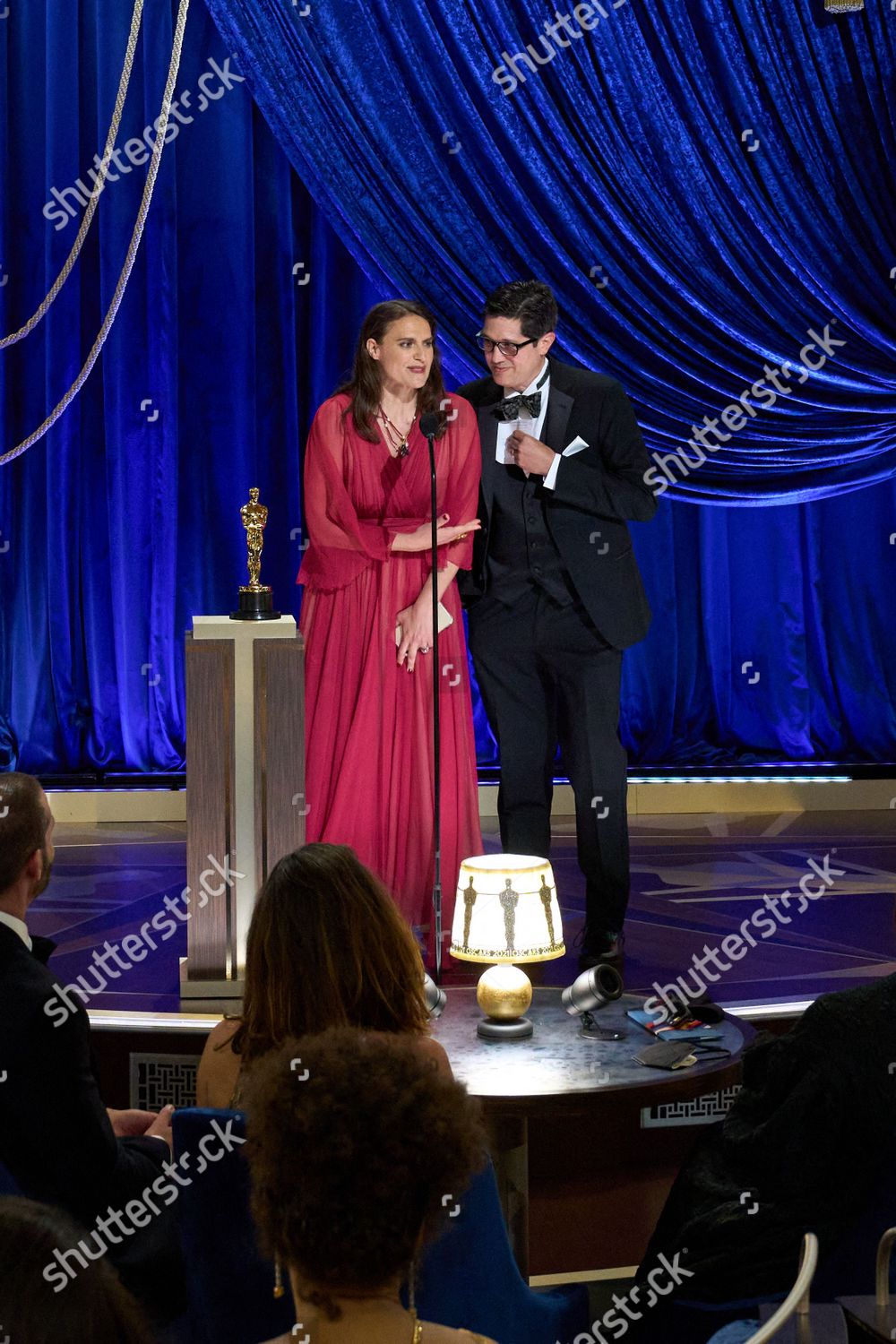 Alice Doyard Anthony Giacchino Accept Documentary Editorial Stock Photo