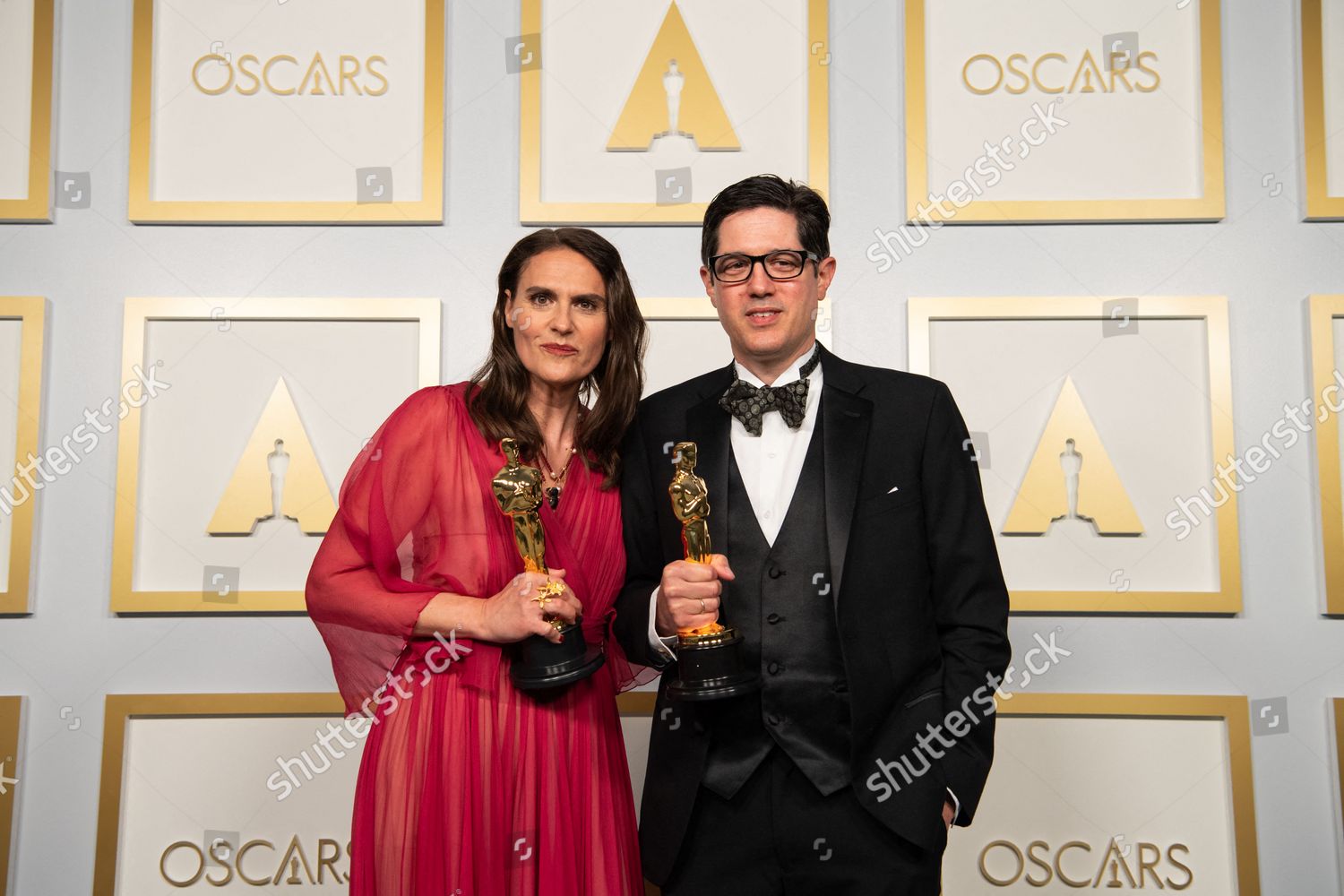 Alice Doyard Anthony Giacchino Pose Backstage Editorial Stock Photo